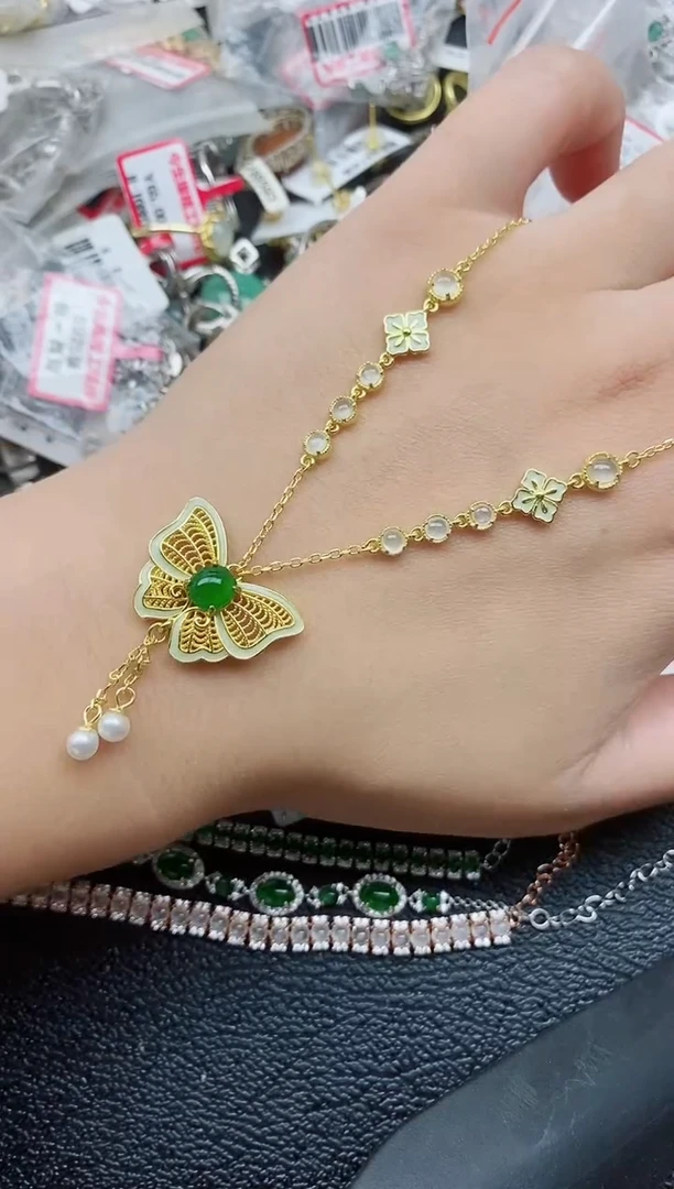 银S925镶嵌戒指翡翠1