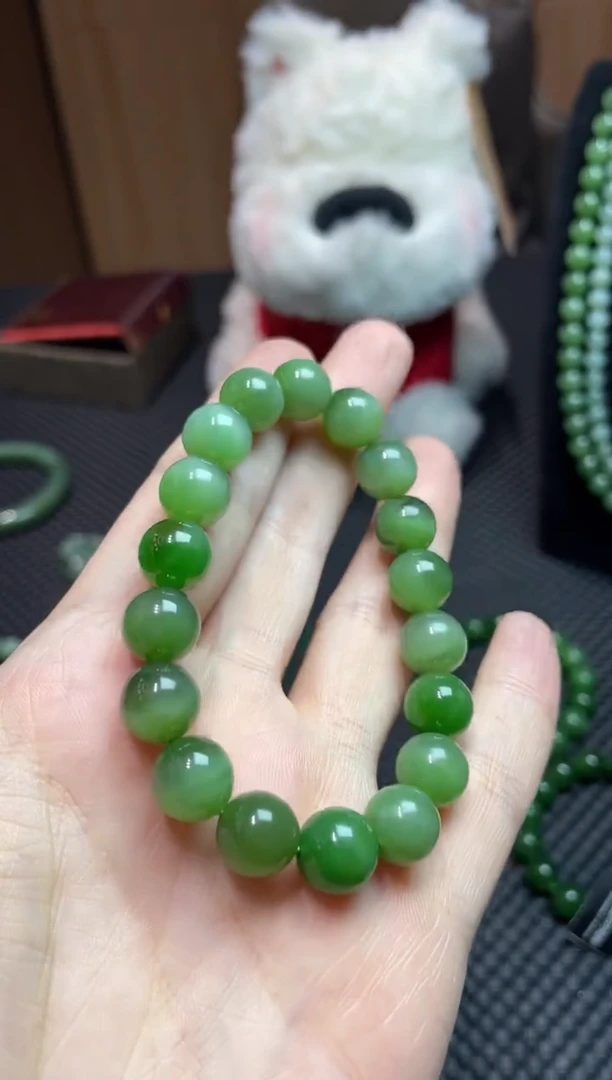 颈饰未镶嵌和田玉和田玉碧玉手串11mm