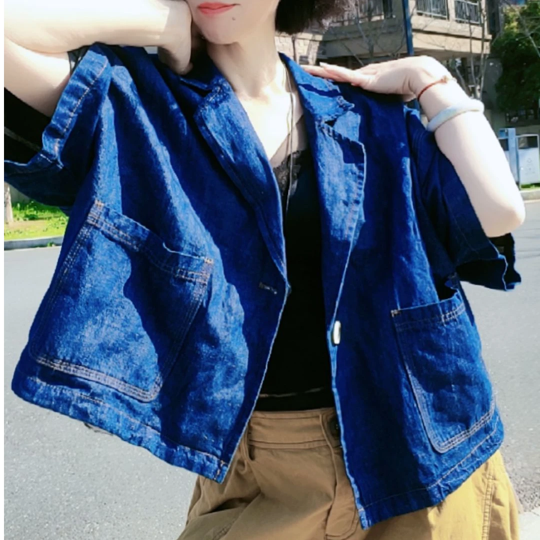上衣春秋牛仔洋气时尚休闲复古宽松韩版