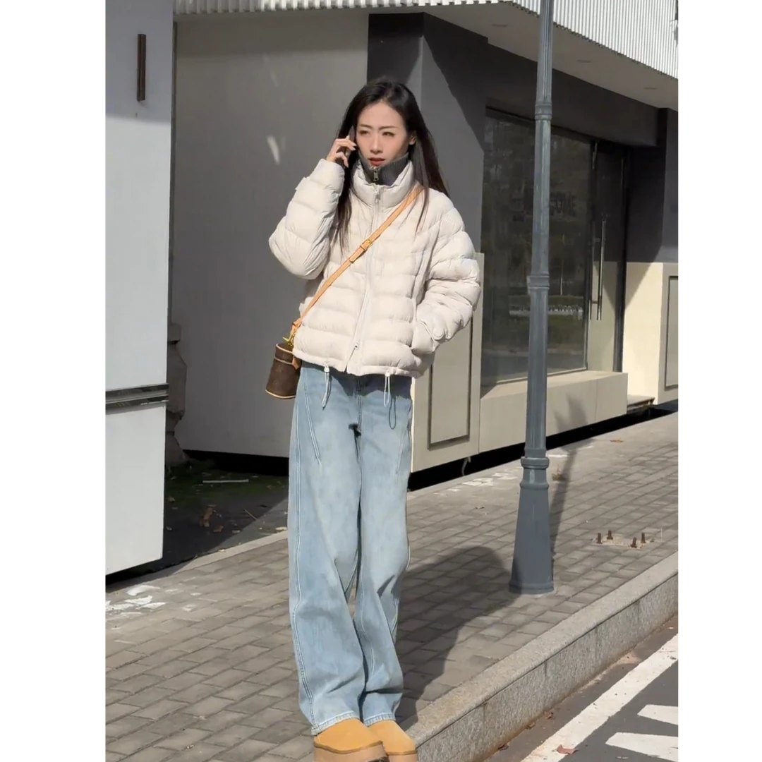 流行一整套2025秋冬新款时尚气质减龄棉服外套裤子两件套