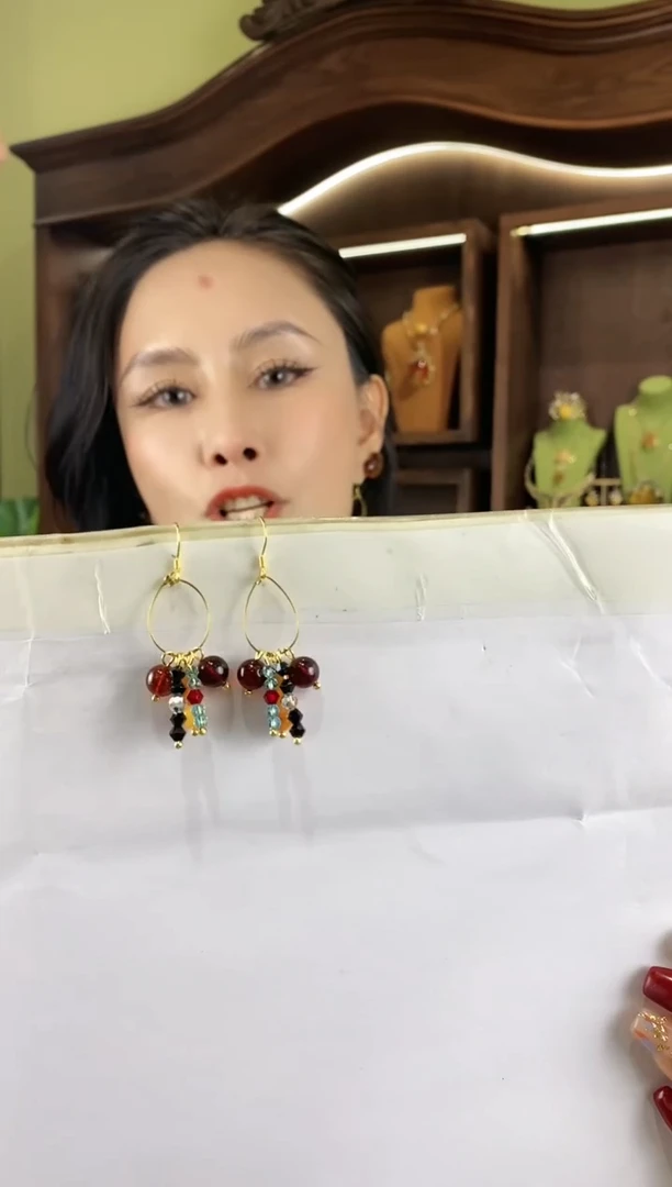 未镶嵌琥珀耳饰多样性发一