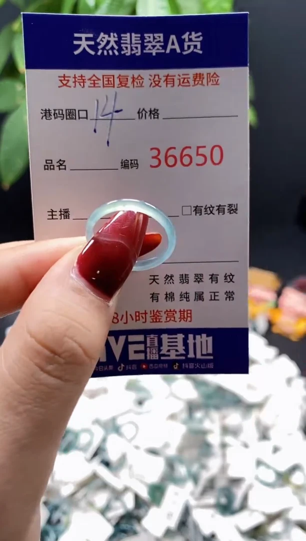 翡翠戒指未镶嵌天然翡翠戒圈6650