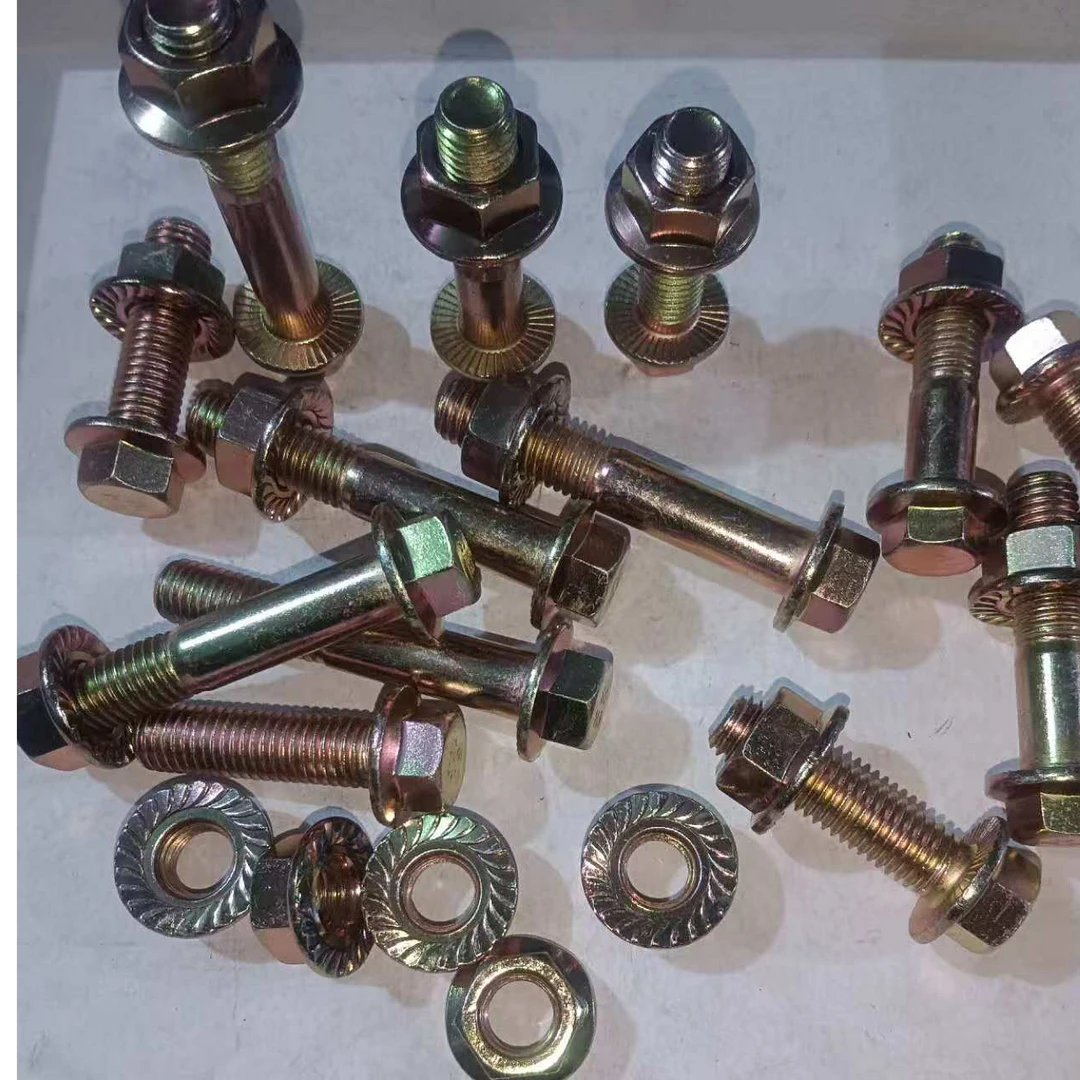 10.9级合金钢法兰面带齿防松螺丝（豆收，稻收，玉米收螺丝）混装单独