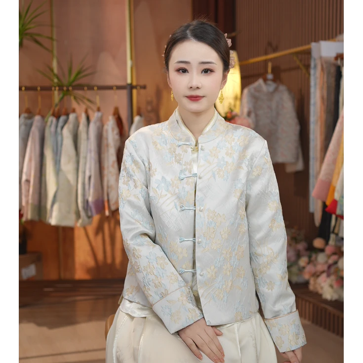 《 花有约-外套》新中式提花复古休闲百搭高定外套