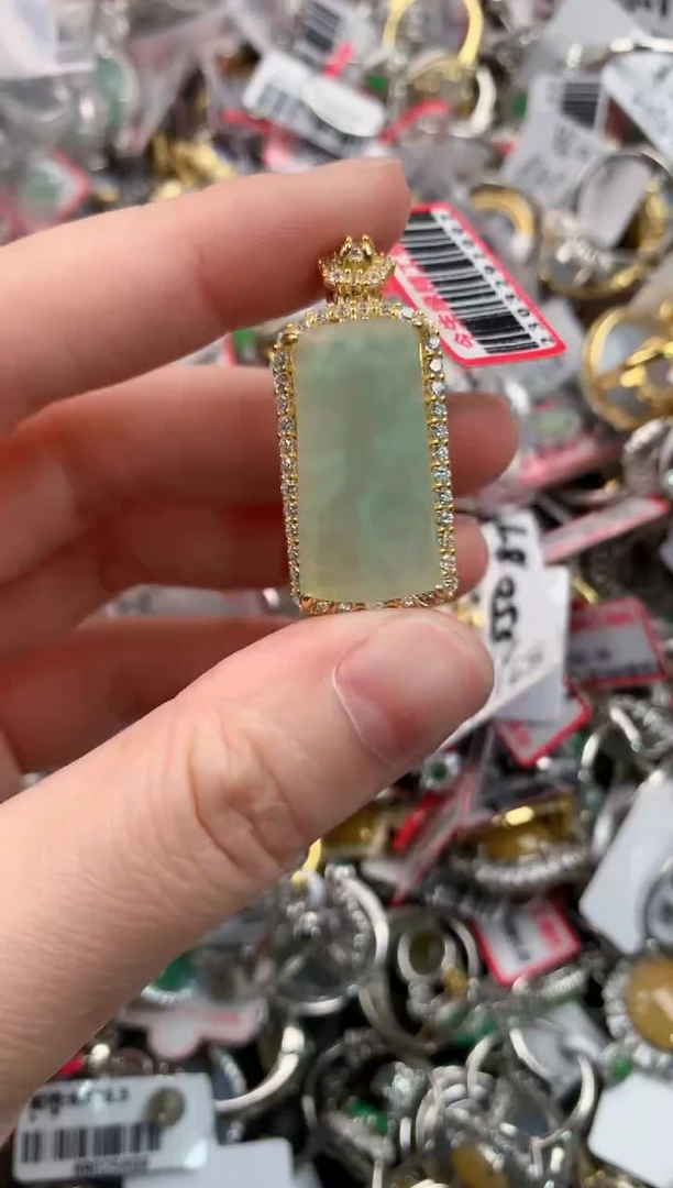 银S925镶嵌戒指翡翠222----4