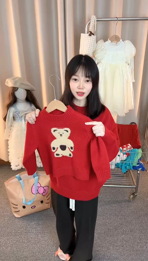 针织毛衣中童110码DW054