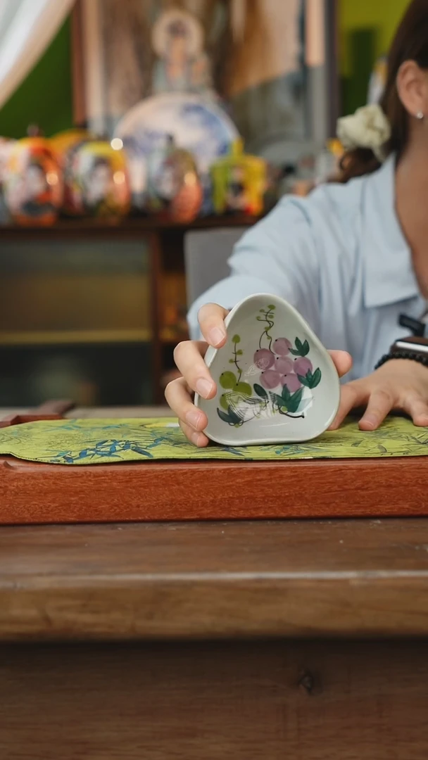 摆件景德镇釉下手绘陶瓷茶具，咖啡杯