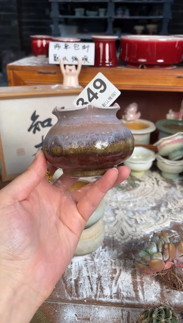 瓷片349知木小芳花盆