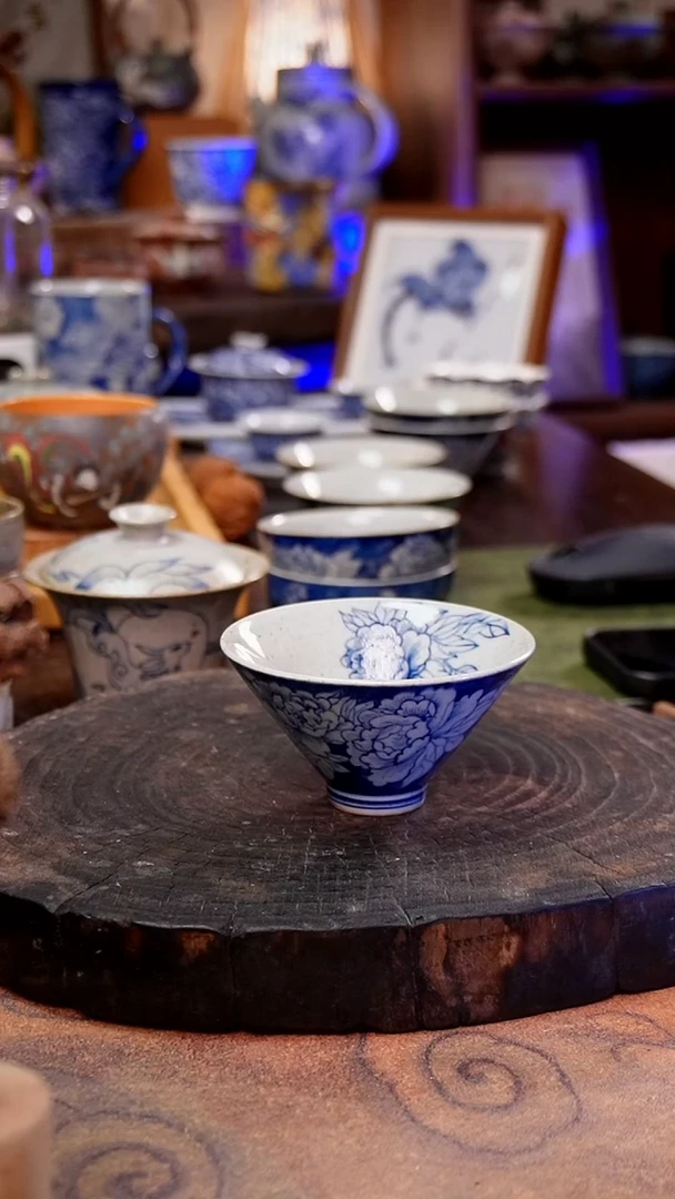 杯子牡丹内会手工手绘手工手绘