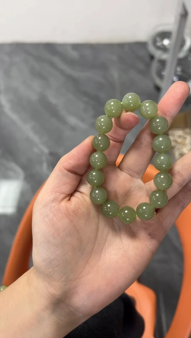 未镶嵌手链和田玉和田玉晴水圆珠手串[多样发其一]