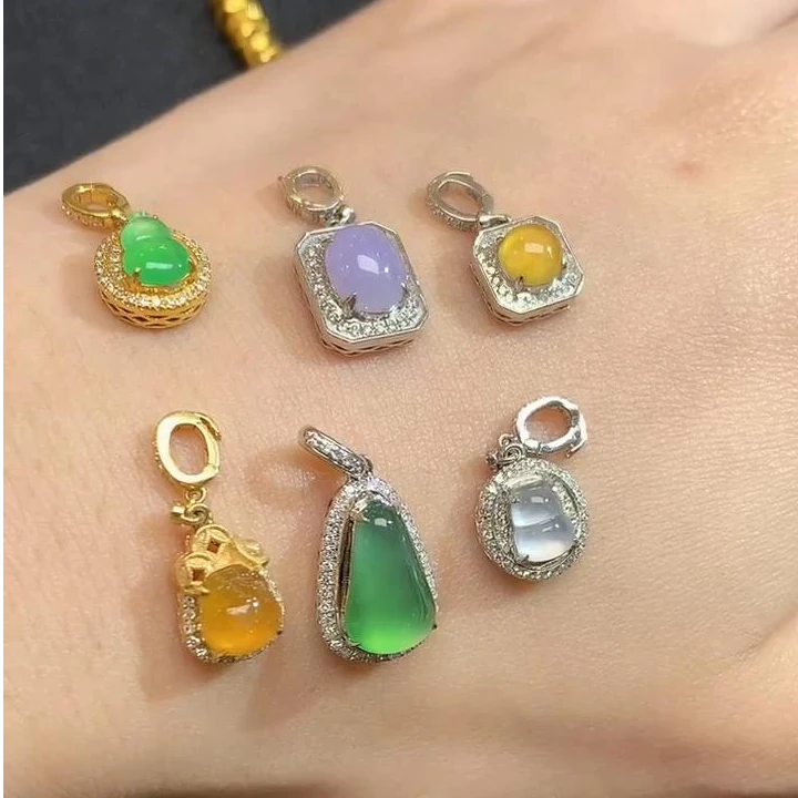 玥集珠宝 18K金 翡翠吊坠合集 （不含链）多样性发货一件