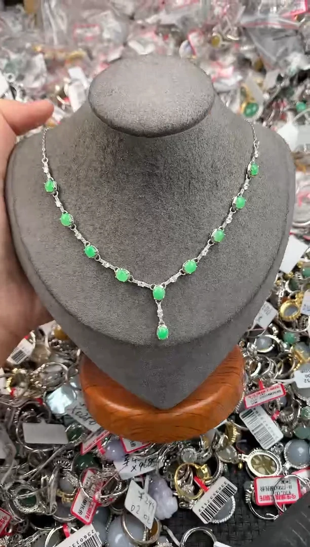 银S925镶嵌戒指翡翠555               4