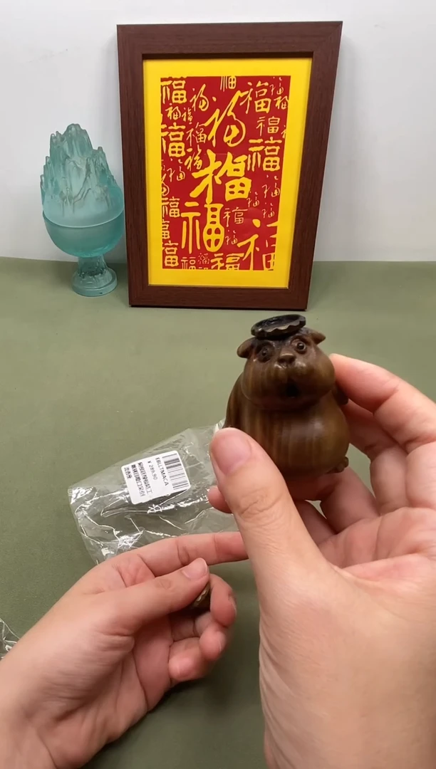 维腊木（绿檀）阿根廷绿檀精工雕刻目瞪口呆倒流香座