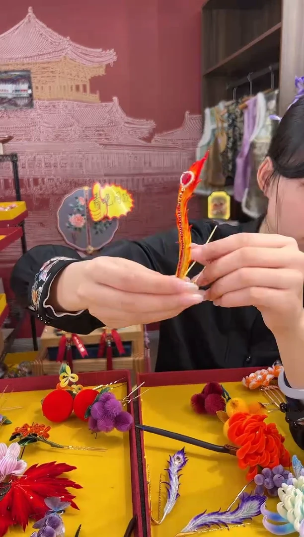 【闪购商品】刺绣非遗绒花（发饰）