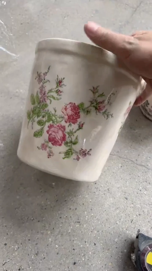 【闪购商品】陶瓷花盆高16.5cm内口15cm