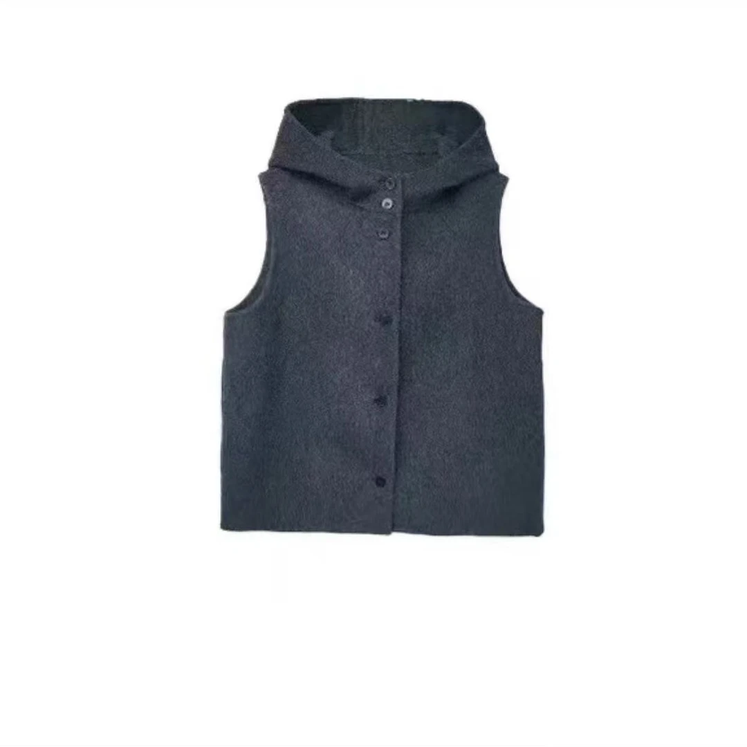 2025新款韩版连帽马甲时尚百搭休闲外套