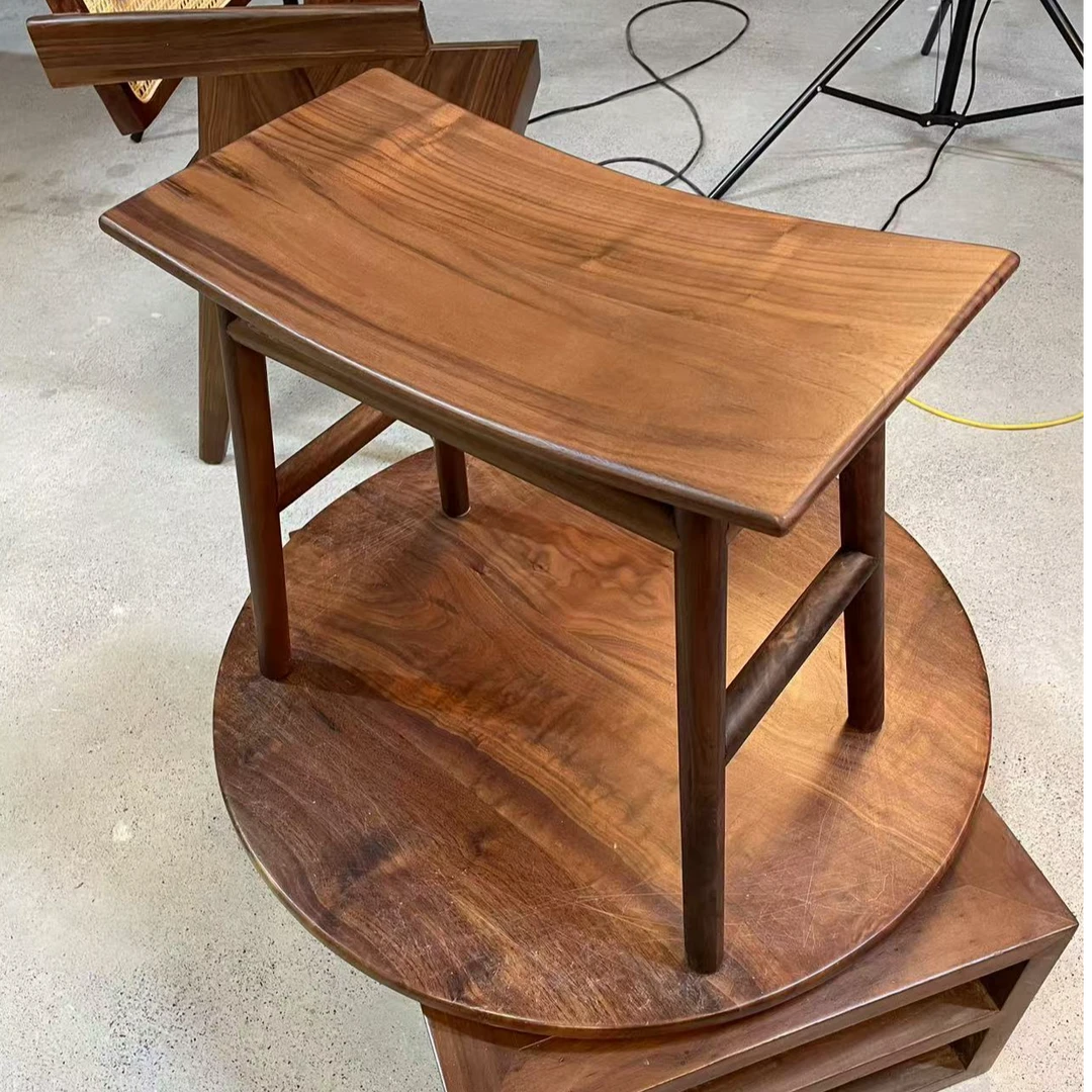 北美黑胡桃木.马鞍凳.小方凳