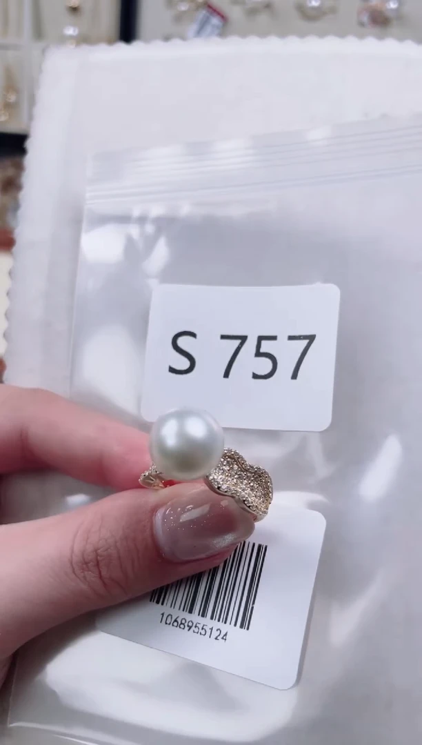 【闪购商品】海水珍珠戒指银S925镶嵌S757