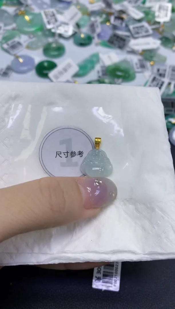 颈饰未镶嵌翡翠天然缅甸翡翠A货百元以上9元证书费自理
