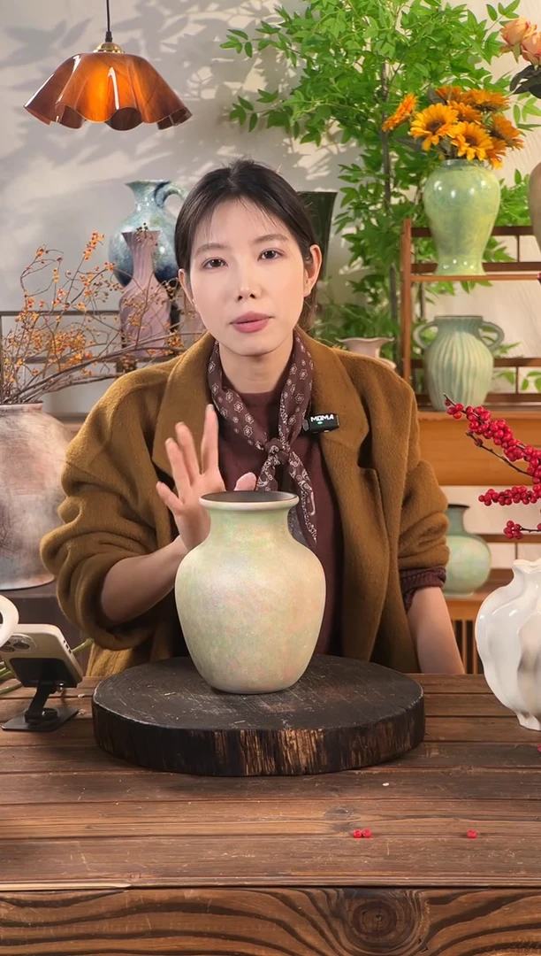 苔点绿-胖肚瓶中号