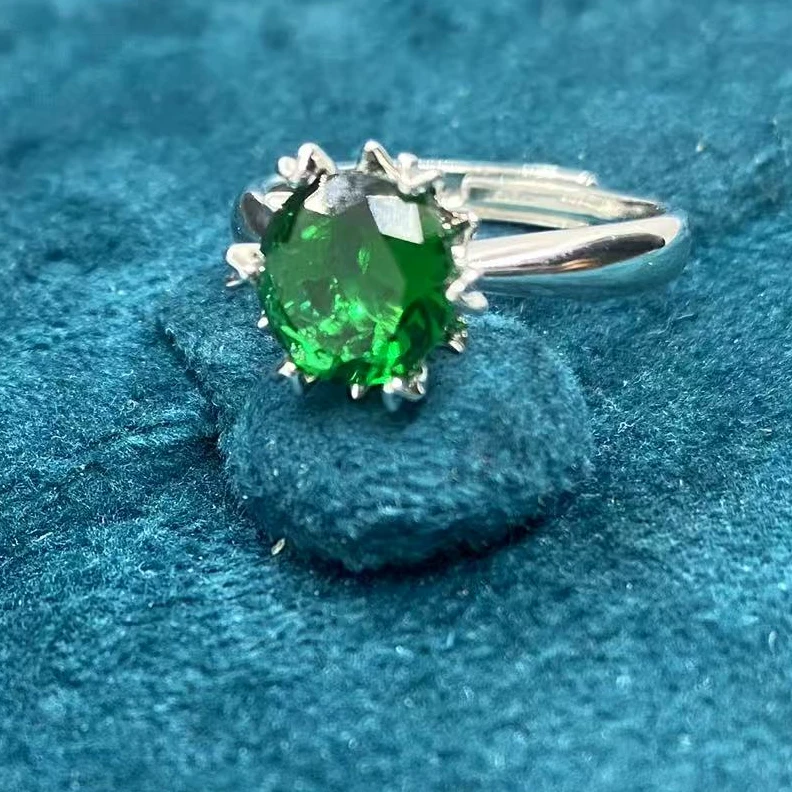 【南非库里南】NFKLN 高端奢华定制  绿色六爪戒指 337