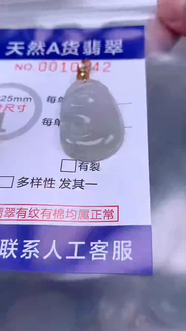 翡翠未镶嵌吊坠(不含链)1