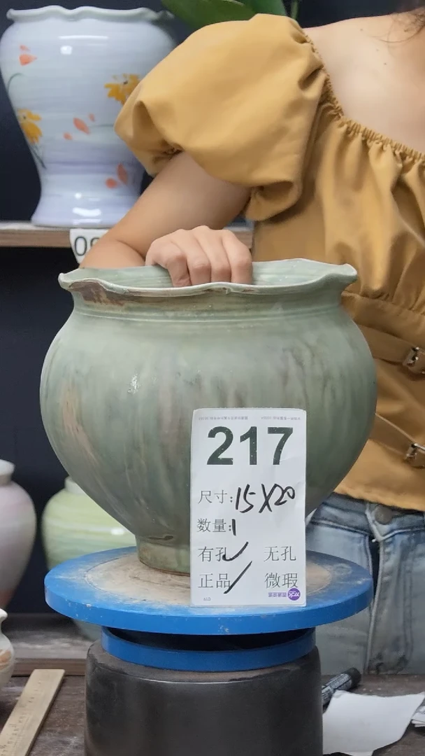 景德镇花盆默认微瑕217