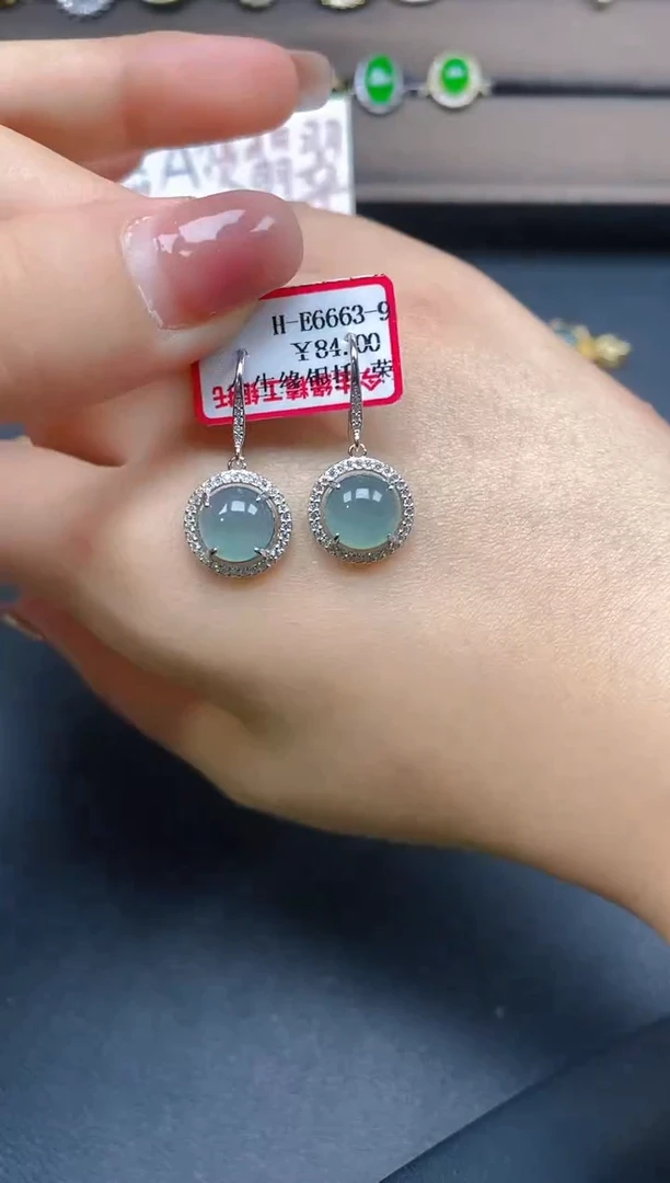 翡翠戒指银S925镶嵌1221
