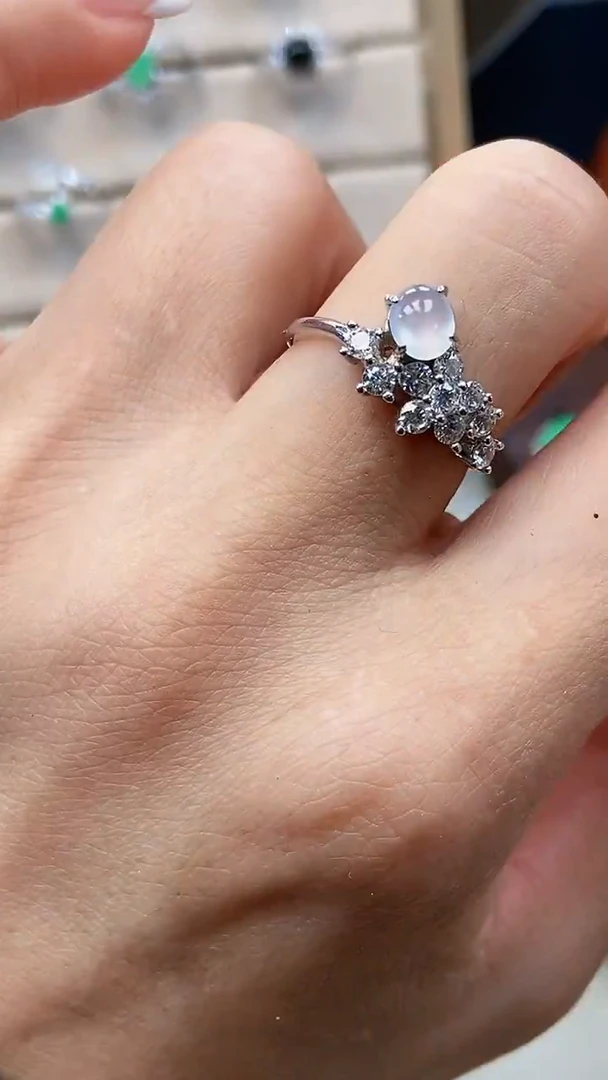 银S925镶嵌戒指翡翠4613