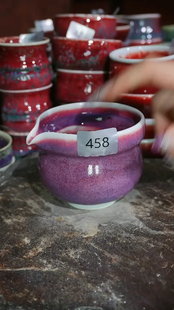 摆件陶精品窑变钧瓷茶器