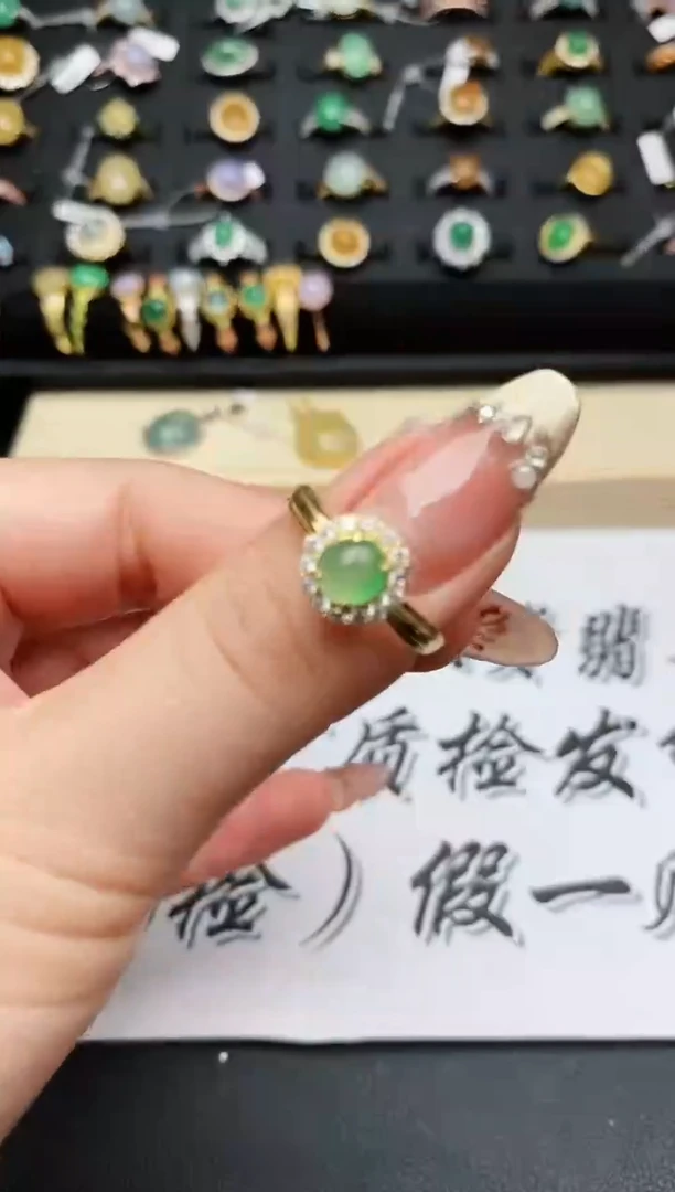 【闪购商品】翡翠戒指银S925镶嵌.........