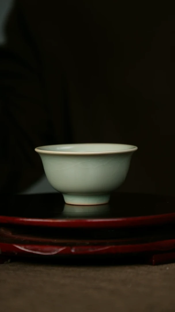 全品 压手杯 仿古釉