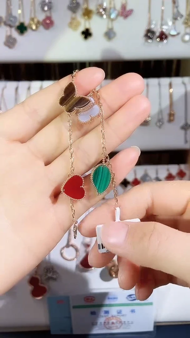 【闪购商品】玛瑙/玉髓套链18K金镶嵌玛瑙K玫