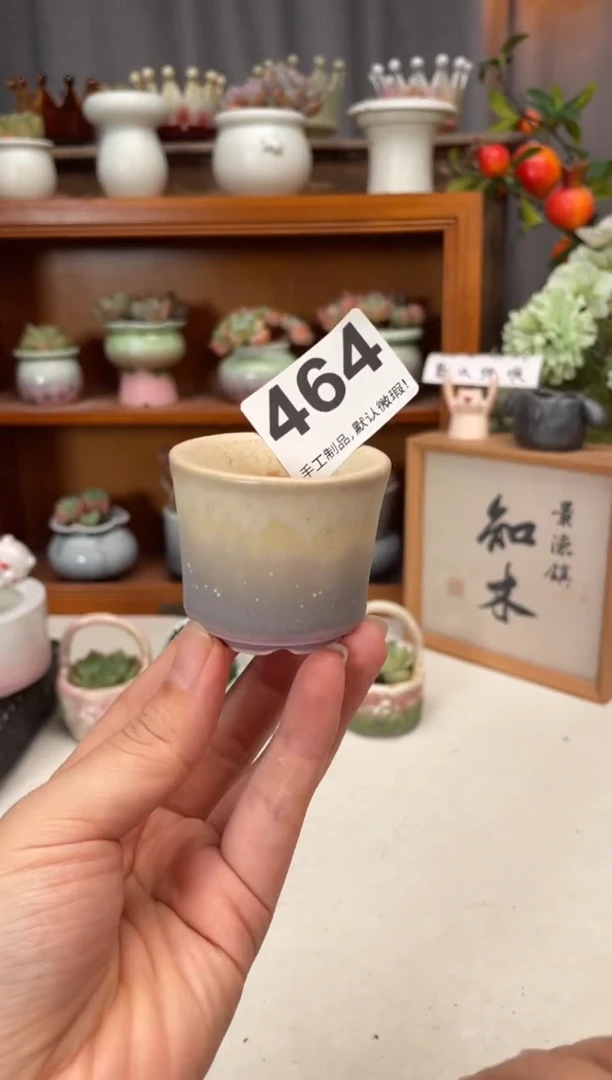 瓷片464知木小芳花盆