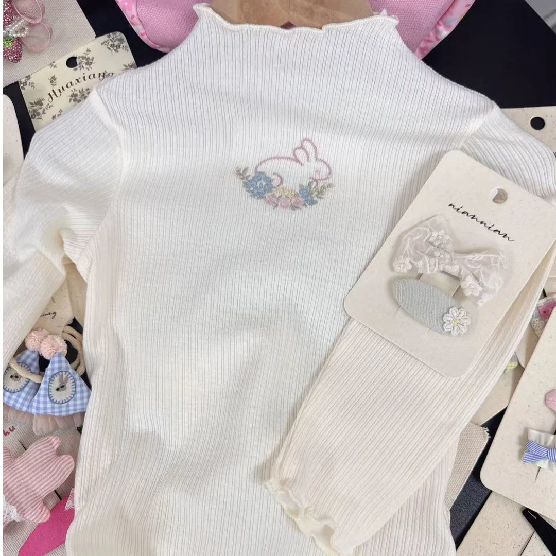 法洛莉•25秋~可爱小兔打底衫52798杏色17-16