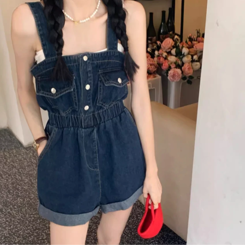 19-39 撤柜高背带裙裤女2025新款气质牛仔 no退no换 没运费