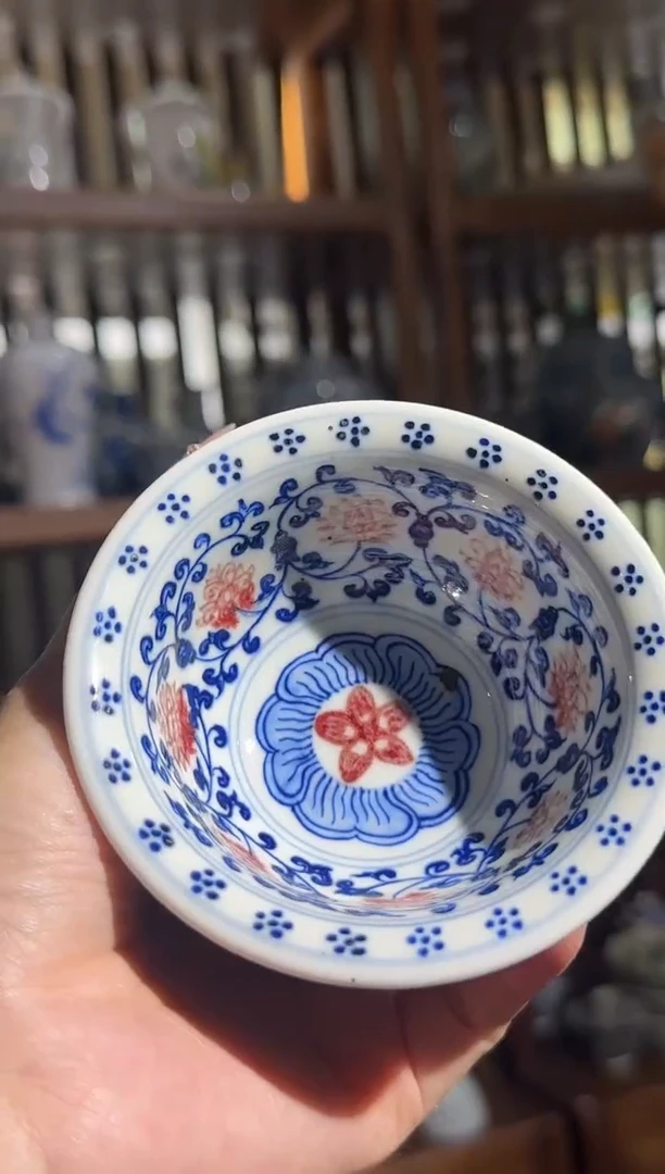 瓷片景德镇瓷器茶器茶杯  铁锡斑