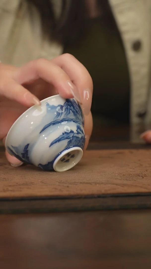 杯柴窑青花破价福利