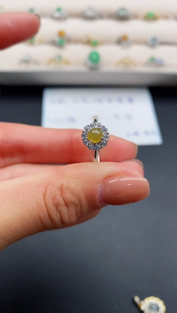 银S925镶嵌戒指翡翠1111111111+8