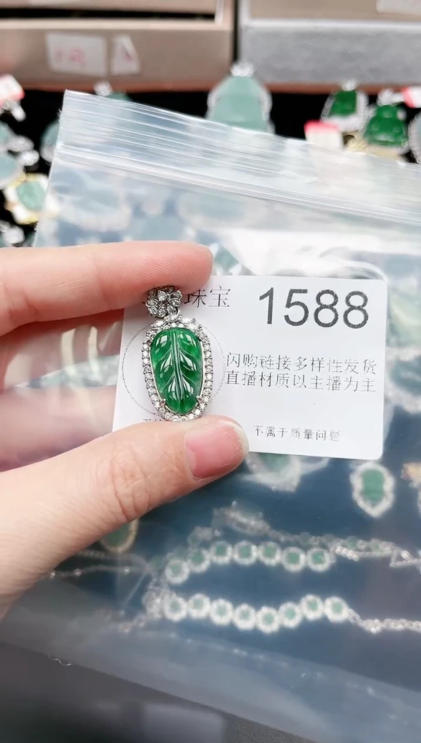 【闪购商品】翡翠颈饰未镶嵌1588赠皮绳