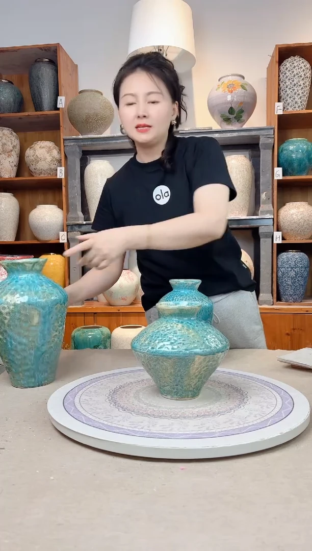 瓶陶瓷花瓶  新品 彩陶 小号  正品