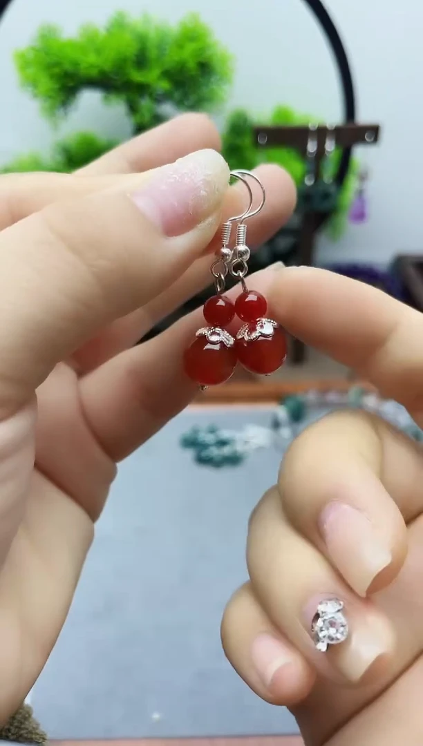 未镶嵌南红玛瑙耳饰333300