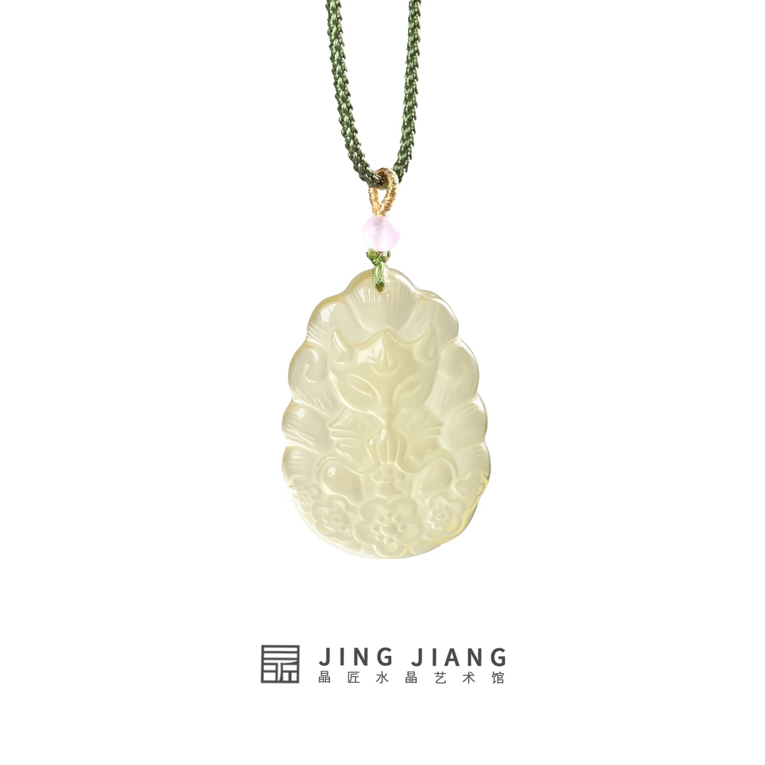 晶匠天然黄水晶凤九吊坠 36*25mm左右多样性发一 正品