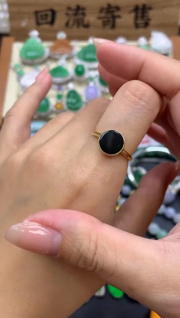 【闪购商品】翡翠戒指18K金镶嵌205-中国好珍宝