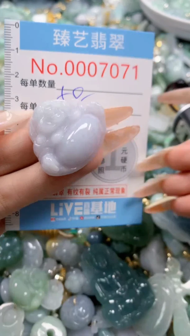 翡翠未镶嵌颈饰含绳0007071