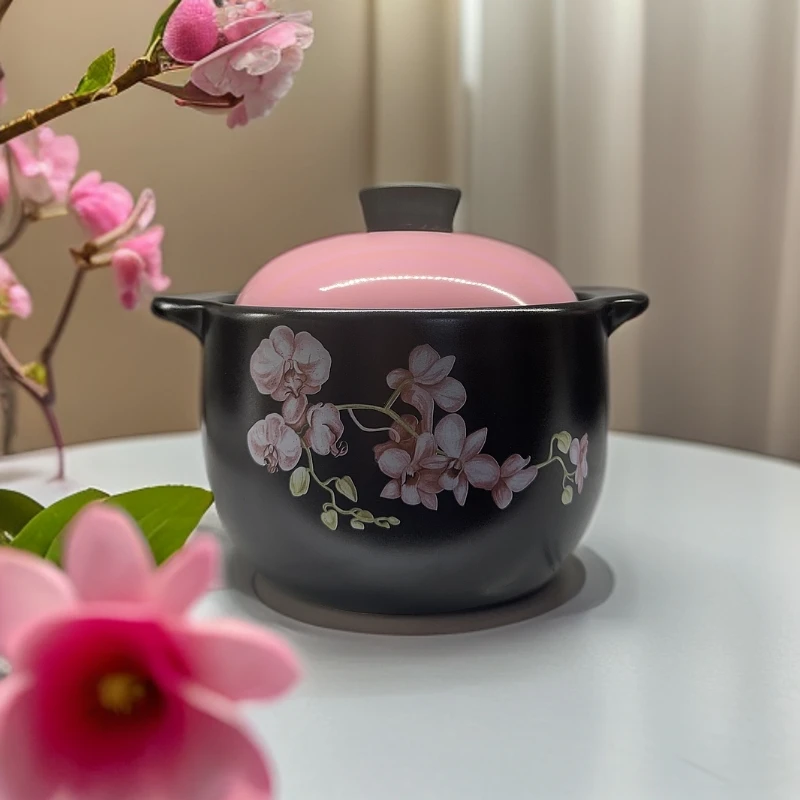 【爆款推荐】 3.5升玉兰花开砂锅炖锅干烧不裂煤气灶燃气耐高温煲粥