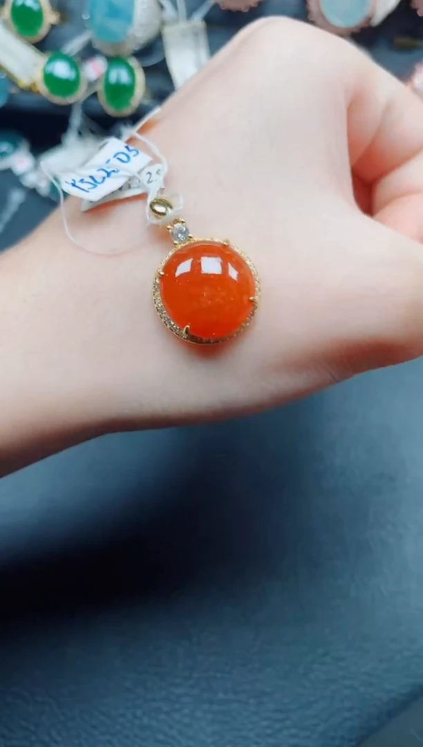 吊坠(赠链)银S925镶嵌翡翠翡翠