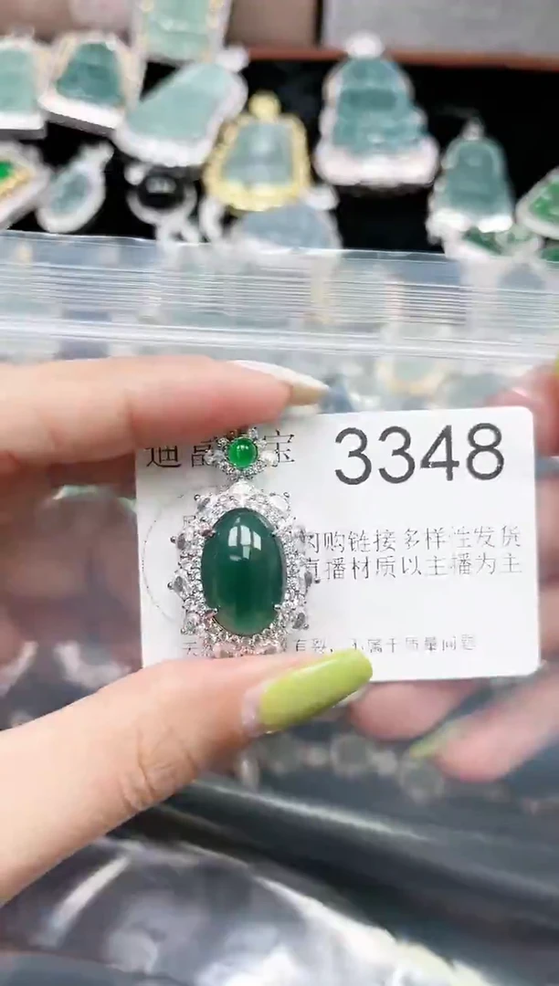 【闪购商品】翡翠颈饰未镶嵌赠皮绳3348