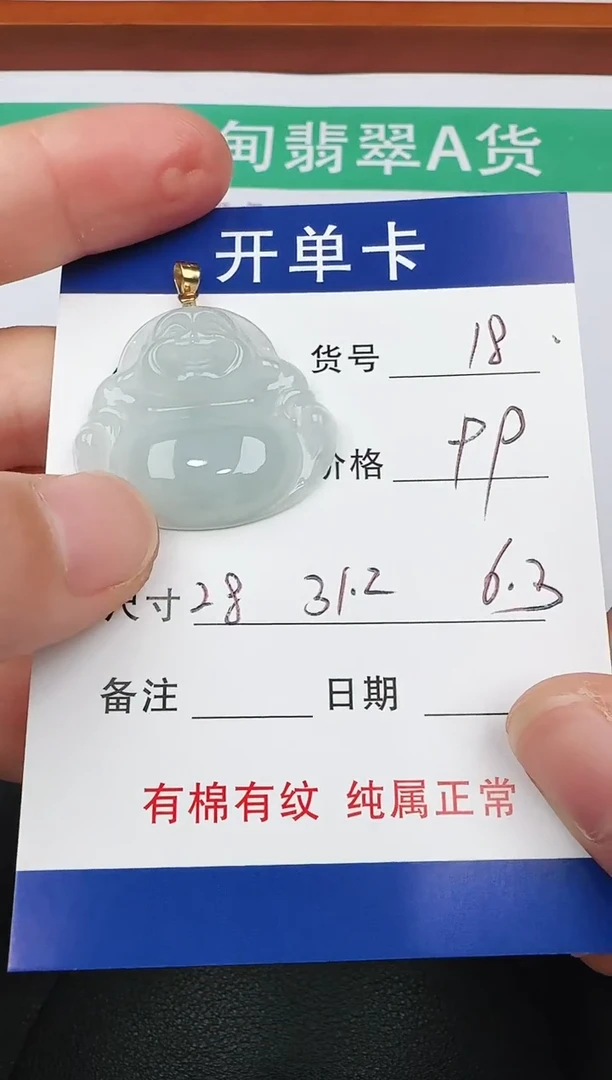 吊坠(赠链)未镶嵌翡翠18