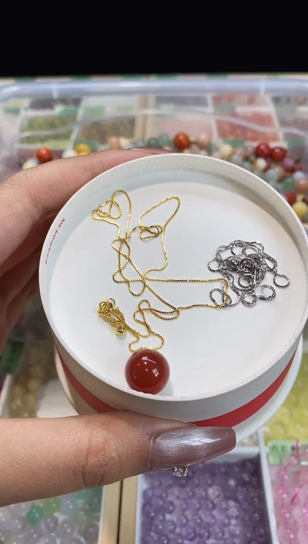 未镶嵌手串玛瑙/玉髓红玛瑙配925